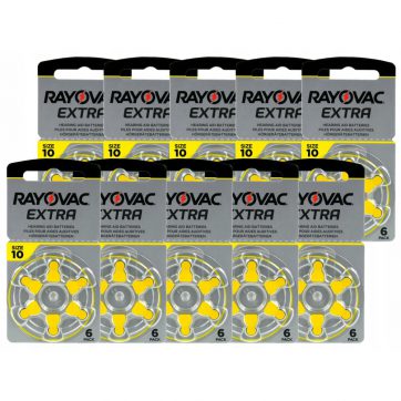 Baterie Rayovac Extra 10  - 60 sztuk (10 blistrów)