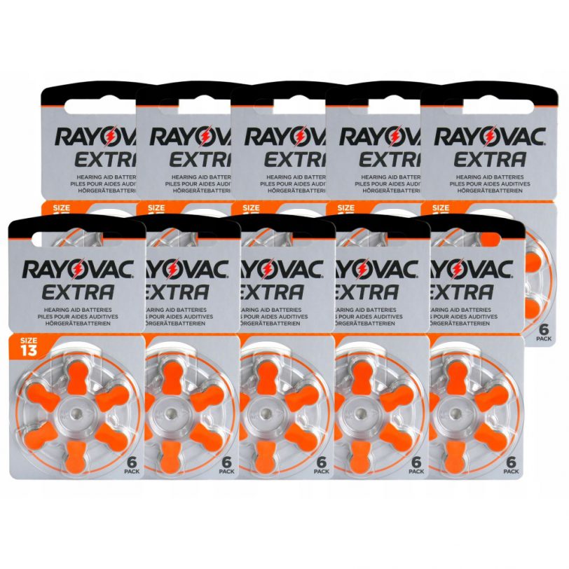 Baterie Rayovac Extra 13  - 60 sztuk (10 blistrów)